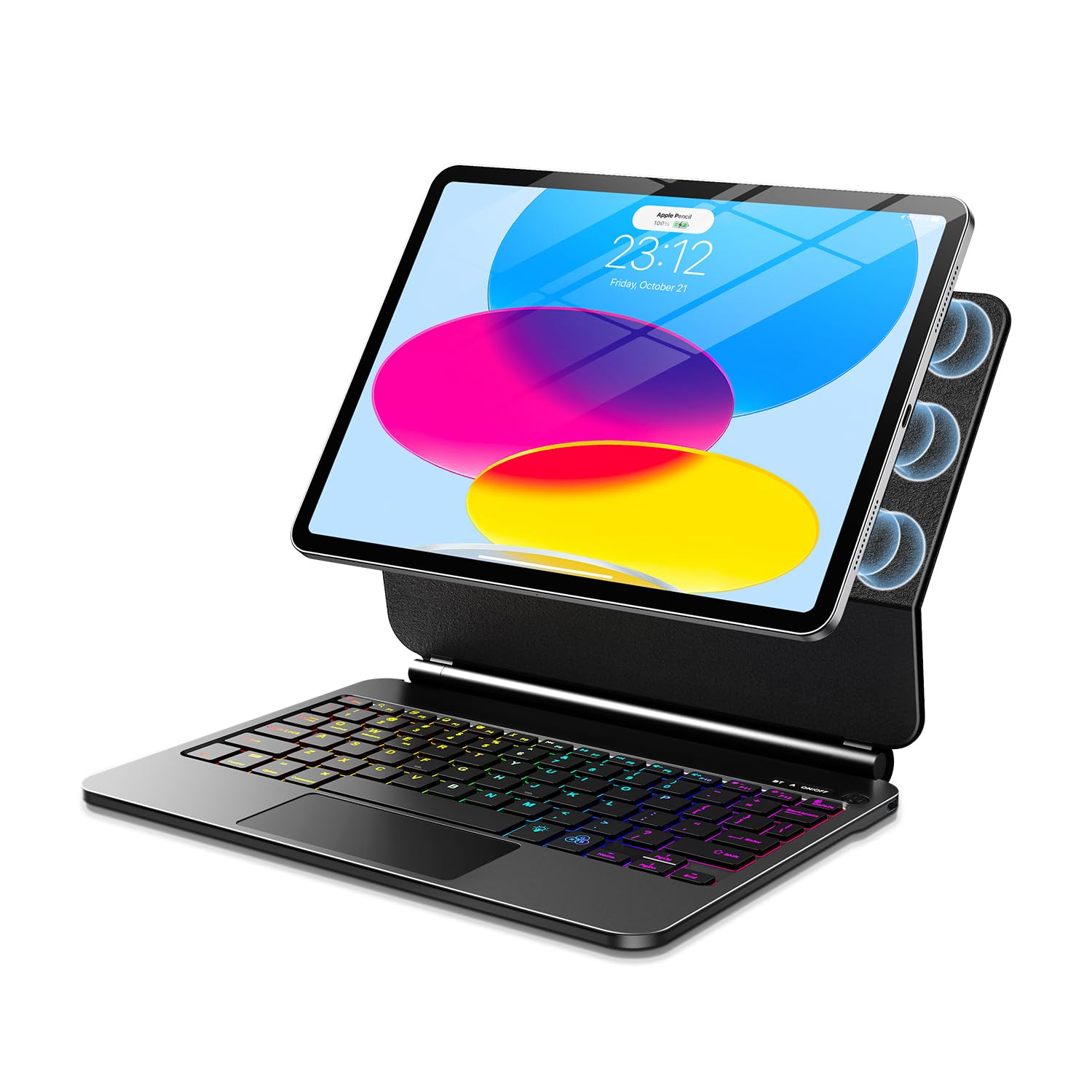 Photo 1 of for iPad 11th (A16) & 10th Generation Case with Keyboard – Magic-Style Magnetic -Ultra-Slim Protective Case- Backlight -Multi-Touch Trackpad Keyboard Case for iPad 11 inch 2025&10th Gen 10.9 inch