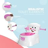 KIDOOLA Potty Training Toilet Seat Pink | Splash Guard | Travel Potty 6m-5y view 4