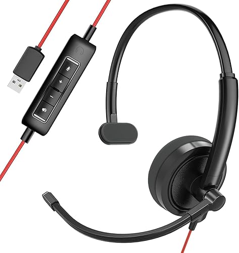 Kids Headphones Wired USB Headset With Microphone For PC/Laptop