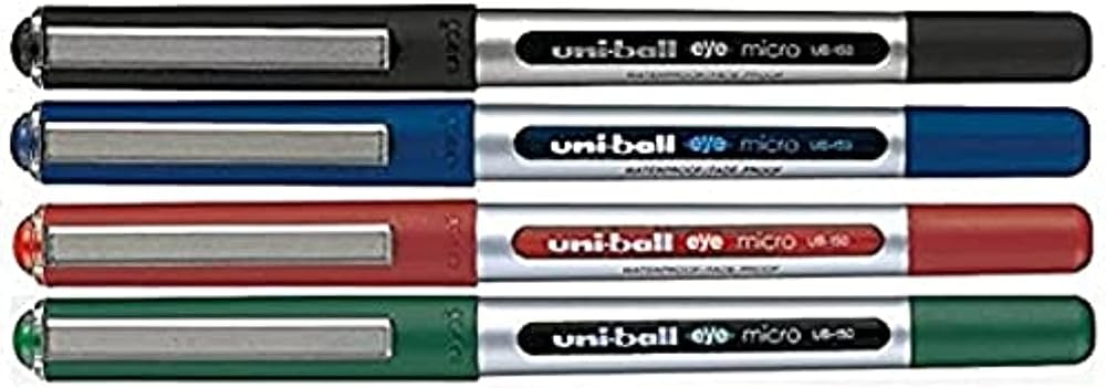 uni-ball UB-150E Liquid Ink Rollerball Pen Fine 0.5mm Pack 4