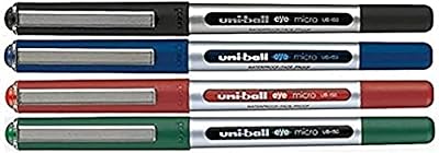 uni-ball UB-150E Liquid Ink Rollerball Pen Fine 0.5mm Pack 4