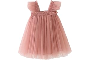 BGFKS Layered Tulle Ruffle Sleeveless Dress for Toddler Girls,Tutu Dress for Baby Girls Princess Dresses