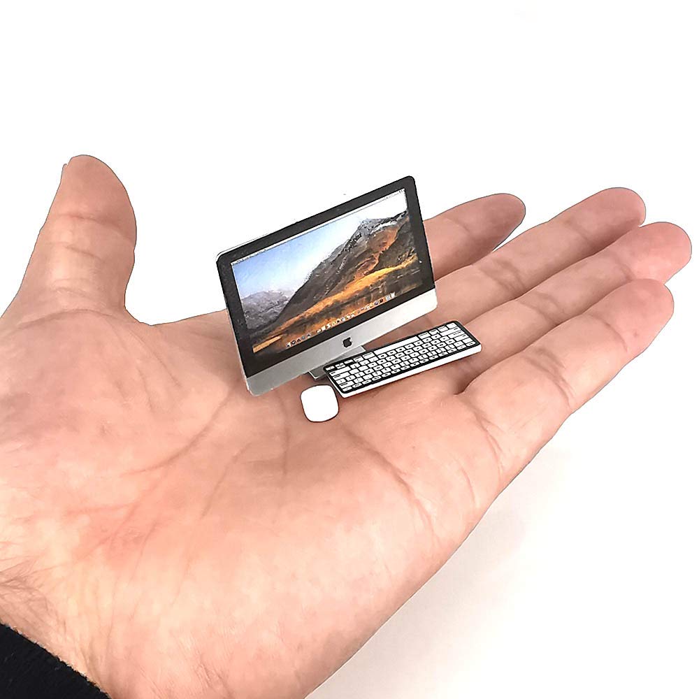 Dollhouse Decoration Miniature Accessories Dollhouse Computer Laptop Tablet Phone Simulation Accessories for Doll 1/6 1/12 Miniatures Play Set - 3 Pcs