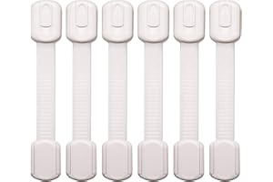 Baby Proofing Safety Cabinet Locks - Child Proof Latches for Drawer Cupboard Dresser Doors Closet Oven Refrigerator - Adjusta