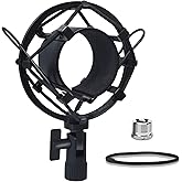 Boseen Universal Microphone Shock Mount, Mic Clip Holder for Diameter 47mm-53mm Mic Anti Vibration Adjustable High Isolation 