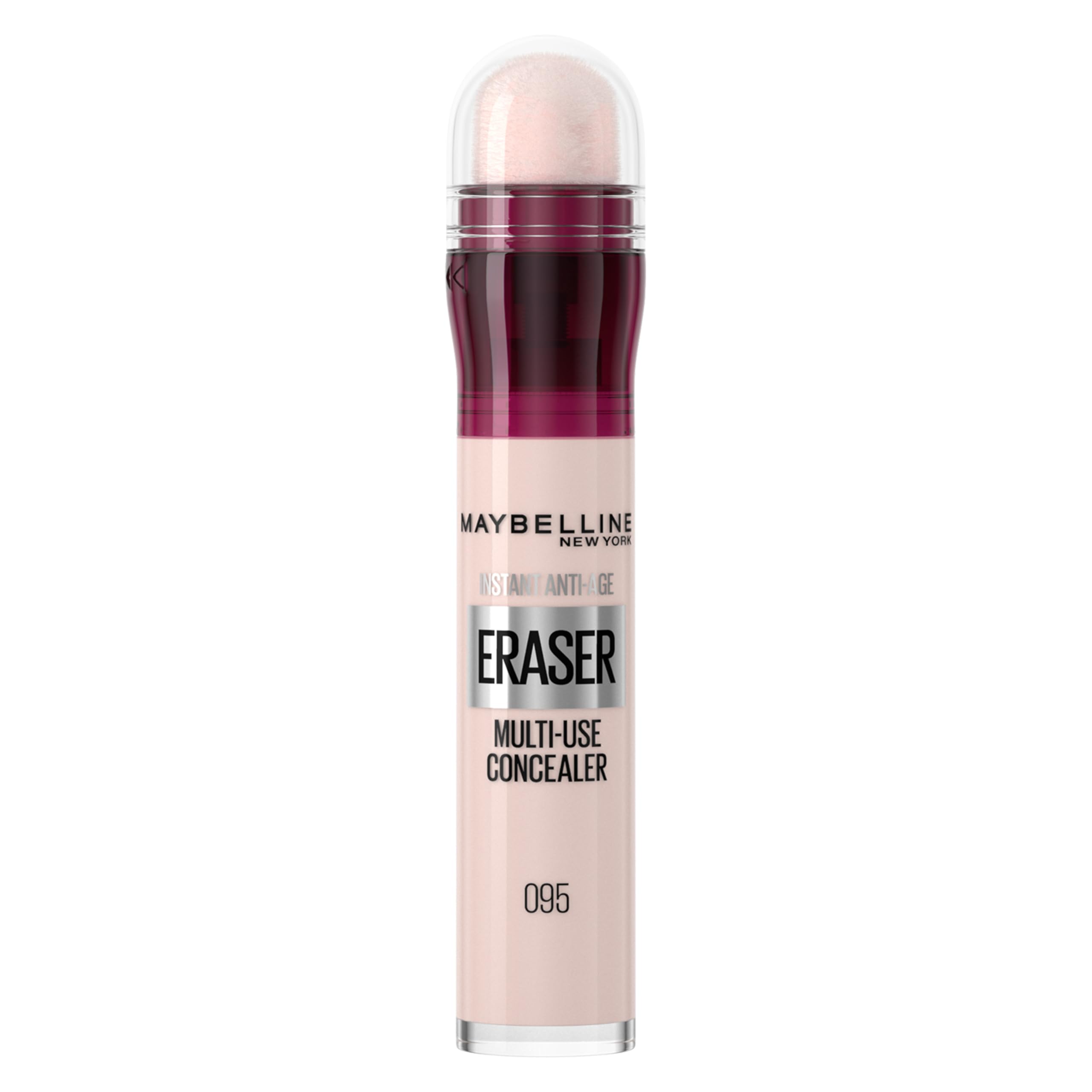 Maybelline Instant Anti-Age Eraser Eye Concealer for Face, Dark Circles, Blemish & Fine Lines Concealer, Full Coverage, Dermatologist Tested, Suitable for Sensitive Skin, Shade: 95 Cool Ivory