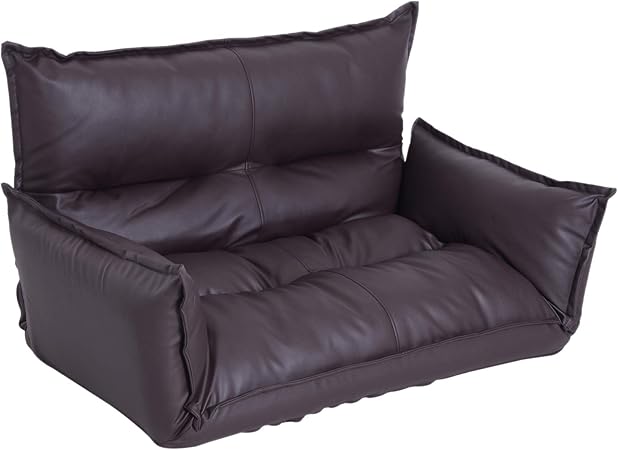 Homcom Canape Convertible Paresseux 2 Places Grand Confort Dim