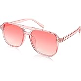 FEISEDY Retro Square Aviator Sunglasses Women Men 70s Vintage Trendy Plastic Frame Sun Glasses B2835