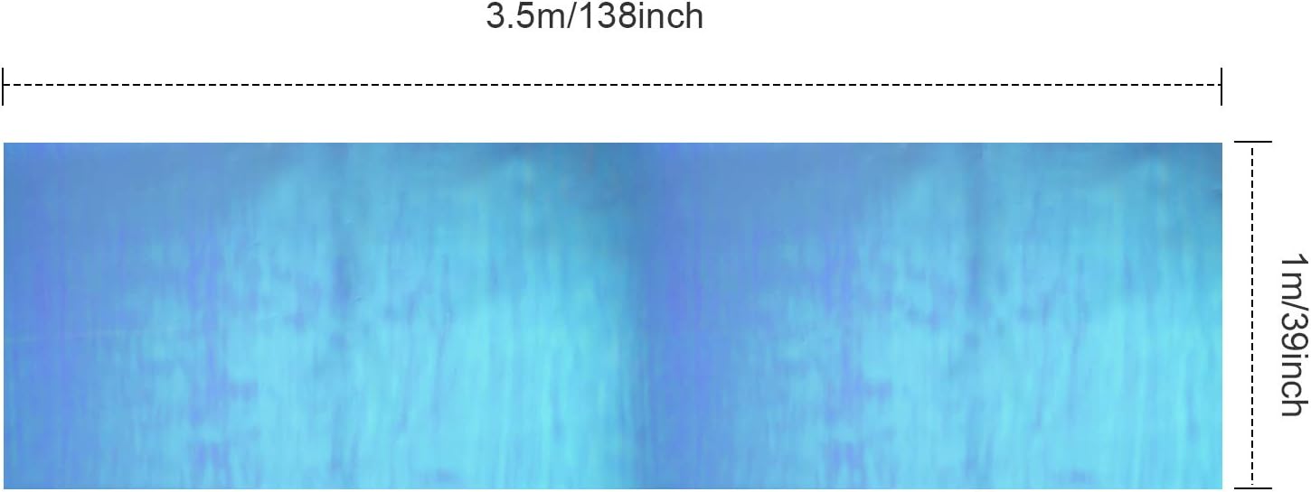 Iridescent Cellophane Roll Iridescent Wrapping Paper Cellophane Wrap for Gift Baskets Iridescent Film for DIY Wrapping Baby Shower Decoration Supplies (Blue,39 x 138 Inch) - Image 4