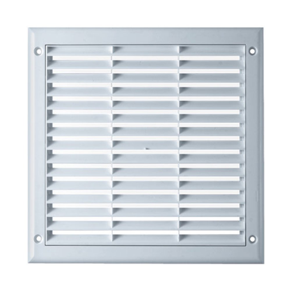 Armar Trading LTD Air Vent Grille 250mm x 250mm with Adjustable Shutter and Fly Screen/Net/Mesh 10" x 10 inch Hit & Miss Ventilation Cover Grid TK6