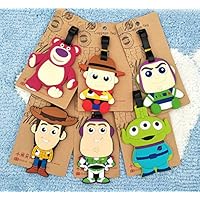 Melleco 6pcs Cute Cartoon Travel Identifier Luggage Suitcase Bag ID Tag with Adjustable Strap