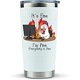 MJZAKEFR Funny Birthday Gifts for Women Men- 20 Oz Insulated Tumbler, Office Christmas Gag Gift for Boss, Coworkers