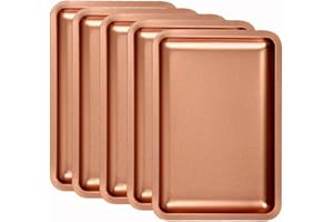 SENLIN DENTAL 5PCS Stainless Steel Trays, Autoclavable Dental Trays, Sturdy and Durable Can Be Used to Store Lab Instruments, Dental Instruments, Medical Instruments, Jewelry Tools (Gold)