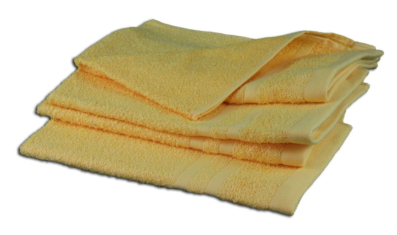Gözze - Set of 4 Guest Towels, Soft and Absorbent, 100% Cotton, 30 x 50 cm - Gold