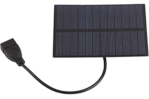 MOKERNALI Solar Power Panel, 5W 5V Portable Solar Panel Charger Lightweight Camping Solar Panel, USB Outdoor Solar Power Panel Kit for Mobile Phones
