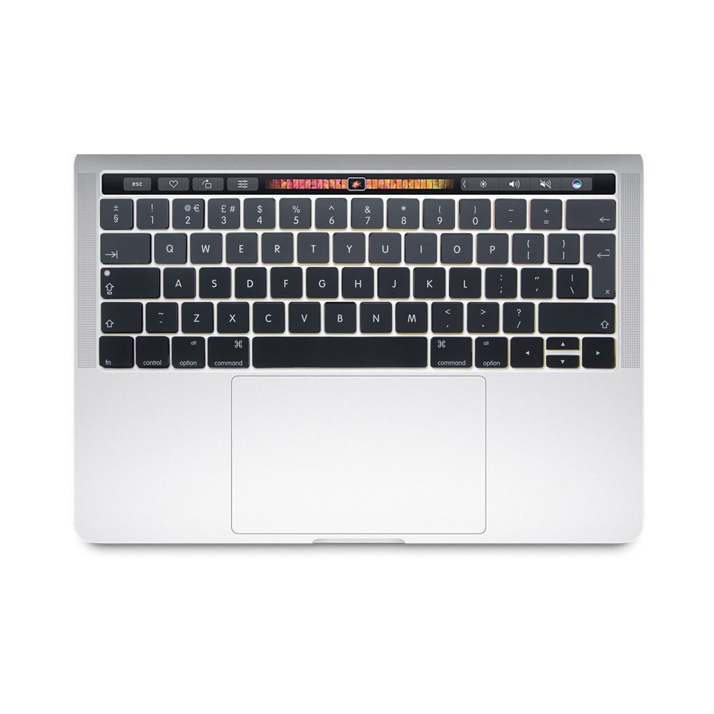 Se7enline Compatible with Keyboard Cover for MacBook Pro 13/15 inch With Touch Bar 2016/2017/2018/2019/2020 Model A1706/A1989/A2159/A1707/A1990 Macbook Keyboard Skin 13 inch (UK Layout), Ombre Gray