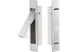 Dontay,Pocket Door Pull Handle,Edge Pull,Professional Stainless Steel 304,Flush Mount Door Pull for Pocket Sliding Door (1)Stainless Steel Silver