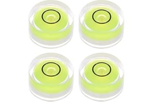 HARFINGTON 4pcs Round Bubble Level 12x6mm Mini Circular Bullseye Spirit Levels for Leveling Camera Tripod Telescope Workshop 