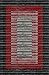 Indoor Doormat Rubber Backed, Red Grey Border Striped, Non Slip, Kitchen Rugs and Mats