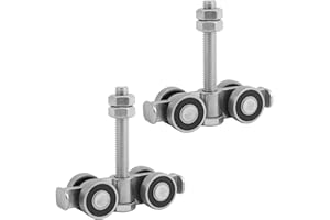 LEXININ 4 Wheel Rolley Assembly, Silent Trolley Assembly Roller Wheel for 1-5/8" Unistrut Channel Bearing Design, Used for Ba