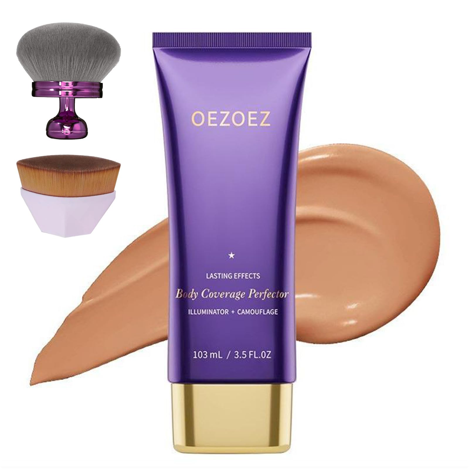 Photo 1 of 6 Colors Tattoo Cover Up Makeup with Brush – Waterproof Body and Leg Sleeve Foundation, Full Skin Coverage Bronzer & Scar Concealer Cosmetics (bronze)