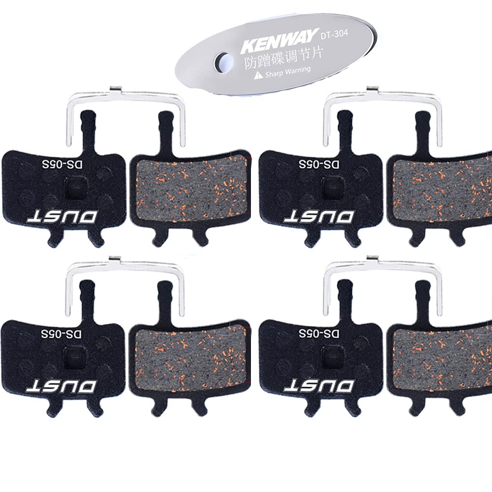 CYCEARTH 4 Pairs Bicycle Bike Disc Brake Pads for Avid BB7 Elixir Juicy 3 5 7 (Semi-Metallic/Sintered Metal) (Semi-Metallic)