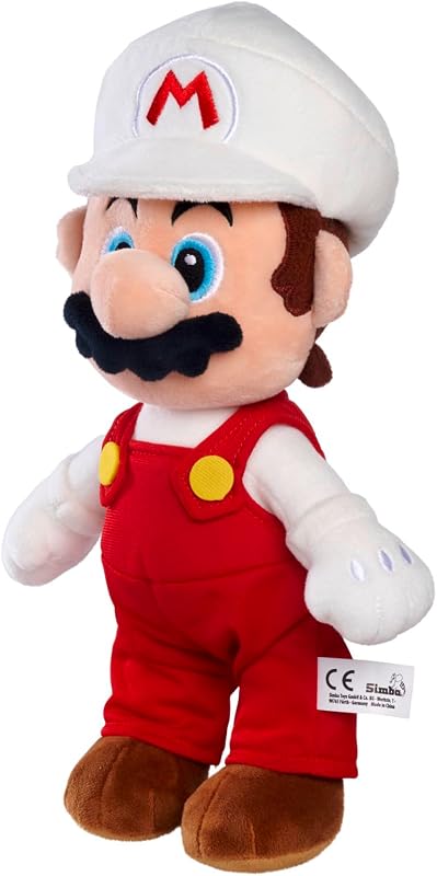 - Peluche de Mario de Fuego de 30cm- Super Mario, Material Suave y Agradable, Licencia Oficial Nintendo, Auténtico, Apto para Todas Las Edades (109231535) — foto 2 de 2