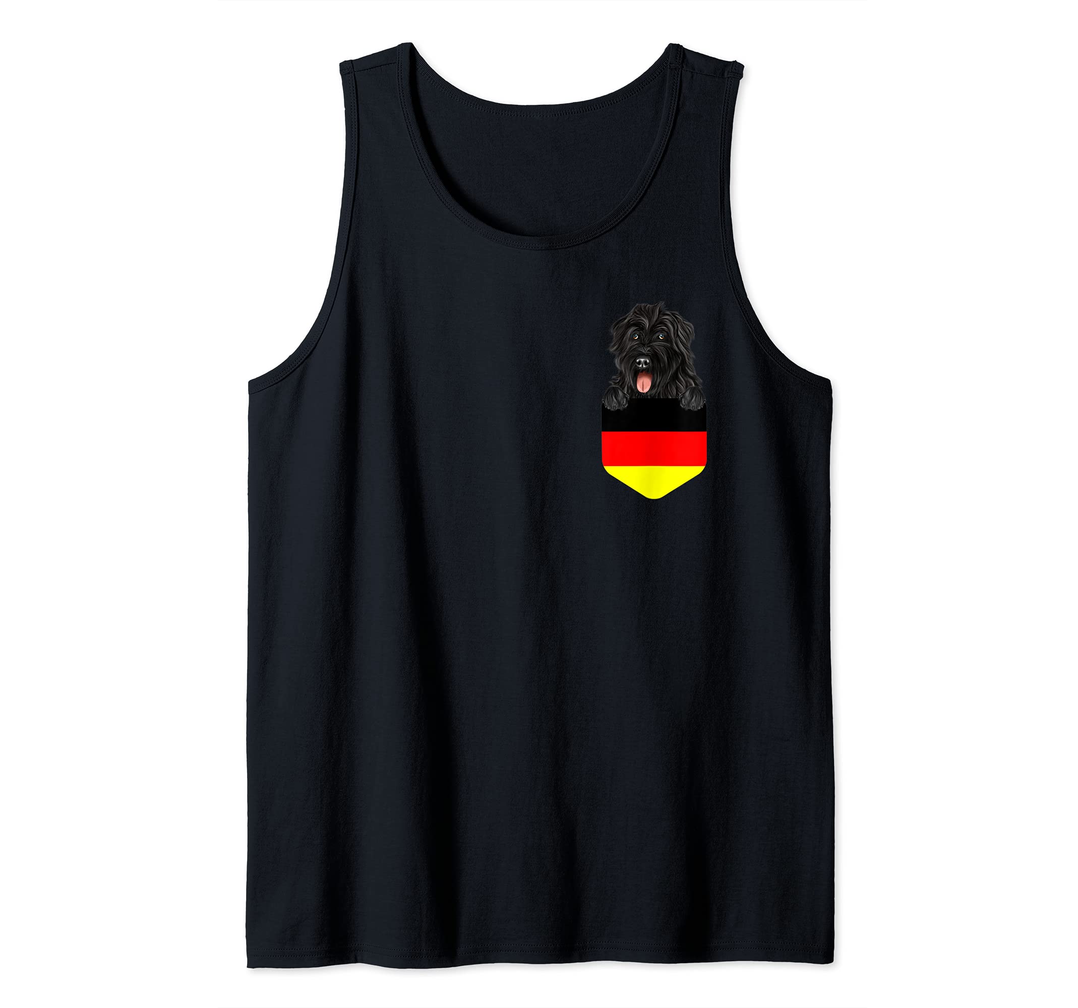 Germany Flag Bouvier des Flandres Dog In Pocket Tank Top