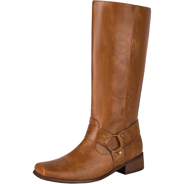 Comfort by Brinley Co. Womens Strap Riding Boot Grey, 9 Extra Wide Comfort by Brinley Co. Womens Strap Riding Boot Grey, 9 Extra Wide