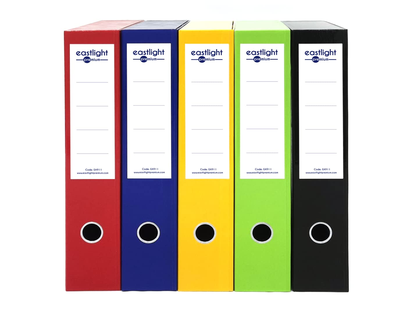 5 x Eastlight Classic Box file, Foolscap Assorted colours