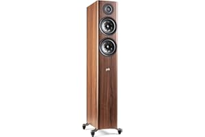 Polk Audio Reserve Series R500 Tower Speaker, 1" Pinnacle Ring Tweeter & Dual 5.25" Turbine Cone Woofers, Hi-Res Certified, Dolby Atmos & IMAX Enhanced for Dynamic Home Theater Audio, Walnut Brown