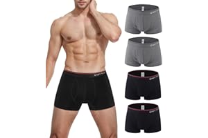 Charm Karter Men's Trunks Underwear - Mens Breathable Anti-Chafing Moisture Wicking Underwear 4 Pack