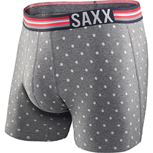 Saxx Mens 3six Five Boxers Underwear X-Large Charcoal Polka Dot