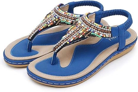 blue gladiator sandals
