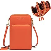 myfriday Small Leather Crossbody Bag for Women with Guitar Strap Mini Crossover Bags & Shoulder Purses with 2 Card Slots