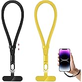 knIykmr Phone Lanyard, 2 Pack Adjustable Cell Phone Lanyard Strap, Hand Wrist Strap Lanyard with Tether Tabs for Smartphones