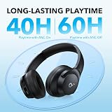 soundcore Q20i Headphones ANC Wireless Over-Ear Bluetooth 40H Hi-Res Bass App view 6