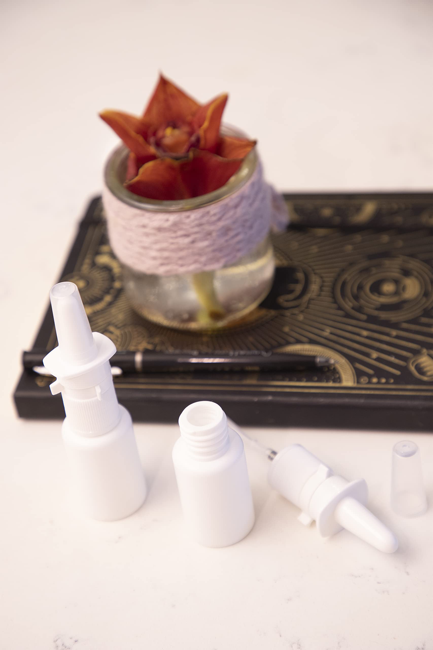Jully 3-Pack 20ML Unique Mist Nasal Sprayer - Empty Refillable Pump Sprayer for Nose, Medical, Home Remedy, Saline. Improved Modern Design, Sturdy HDPE Plastic, Easy to Use Dosage Mechanism