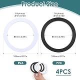 tinshow 4 PCS Sink Plug Rubber Seal 110mm O Ring Gasket Set Kitchen Bath Waste view 2