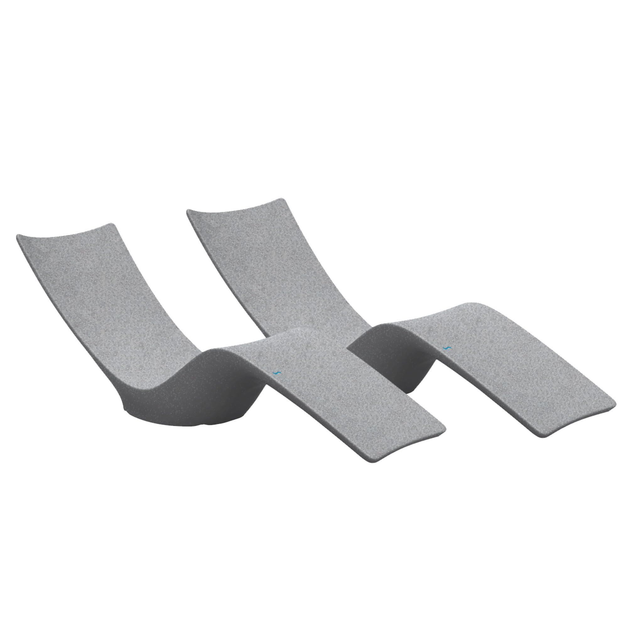 Photo 1 of Ledge Lounger - Autograph Chaise - Inside Pool & Sun Shelf Lounge Chaise - Designed for Shelves Up to 12” - Compatible with All Pool Types - Poolside & Sun Deck Tanning - Set of 2 (Granite Grey)