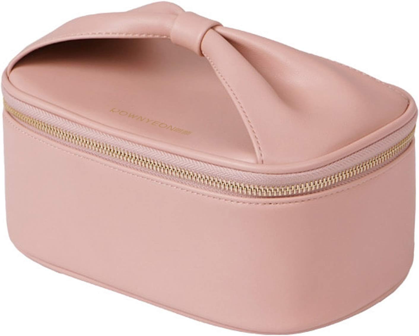 Amazon バニティポーチ Rownyeon 化粧ポーチ 大容量 コスメポーチ ブラシ入れ メイクポーチ 機能的 リボンハンドル 化粧ボックス 持ち運び 仕切り かわいい コスメケース ミニメイクボックス 化粧品ケース 旅行用 携帯便利 ギフト プレゼント適用