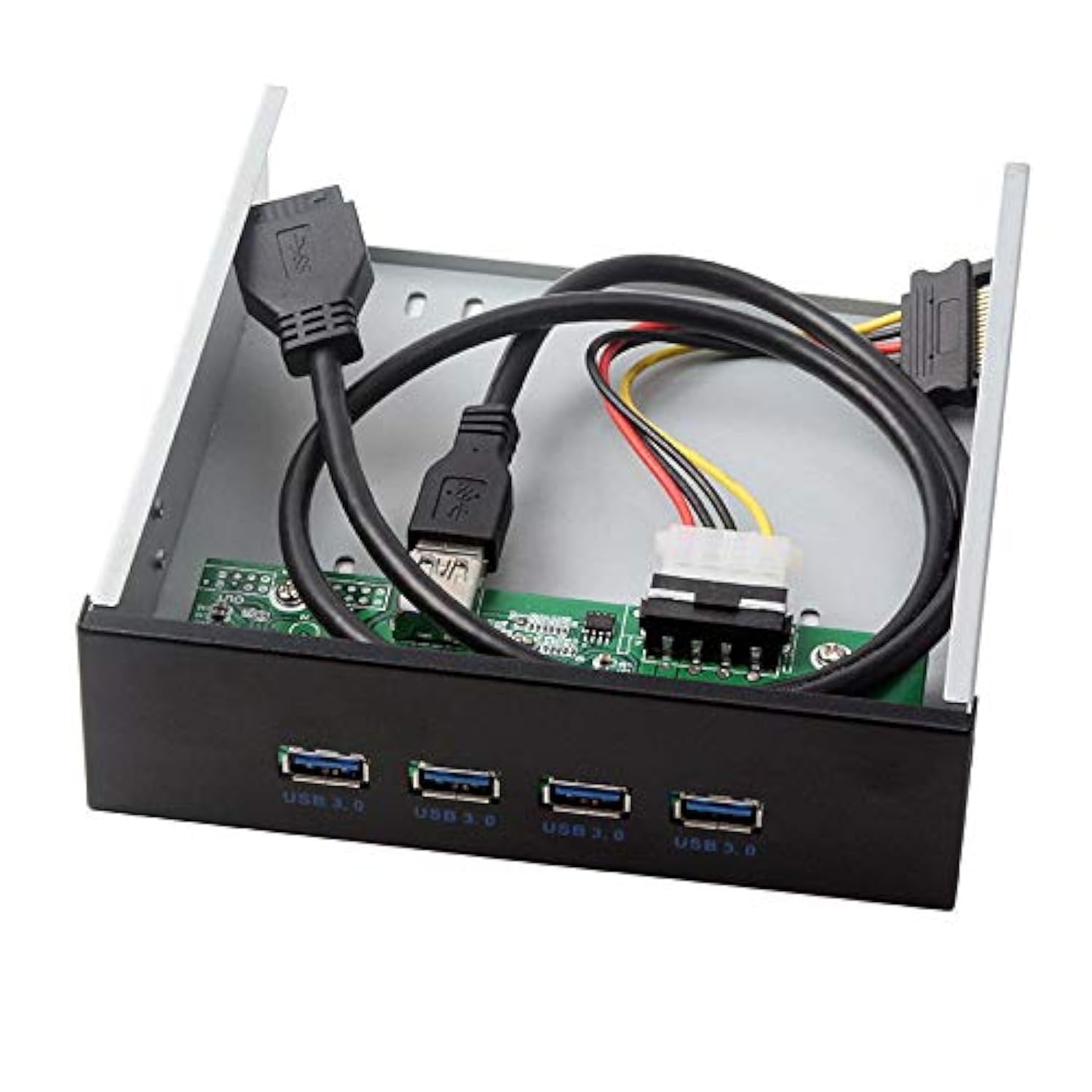 Cablecc USB 3.0 HUB 4 Ports Front Panel to Motherboard 20Pin Connector Cable for 5.25 CD-ROM Bay