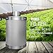 iPower GLFILT12L 12 x 48 Inch Air Filter Indoor Plants Grow Tent Odor Control Scrubber with Australia Activated Carbon for Inline Fan, Reversible Flange, Prefilter Included, 12