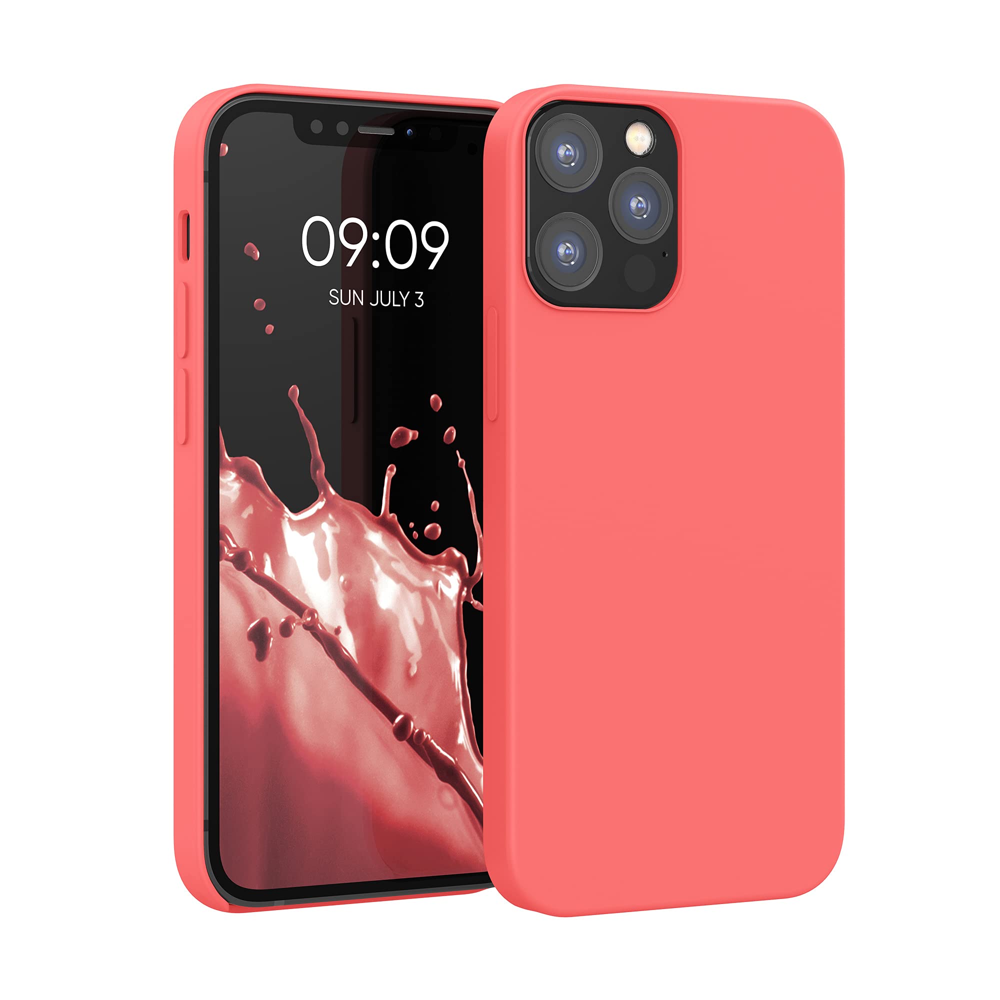 kwmobile Case Compatible with Apple iPhone 12 / iPhone 12 Pro Case - TPU Silicone Phone Cover with Soft Finish - Vivid Coral