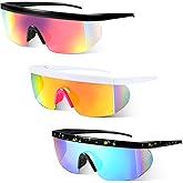 Sherr 3 Pair Summer Sports Sunglasses UV Protection Polarized Riding Sunglasses Windproof Cycling Baseball Glasses for Men Women Fishing Running Golf Fishing