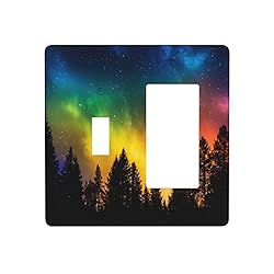 Wpshijia Outlet Covers Colorful Starry Sky Black