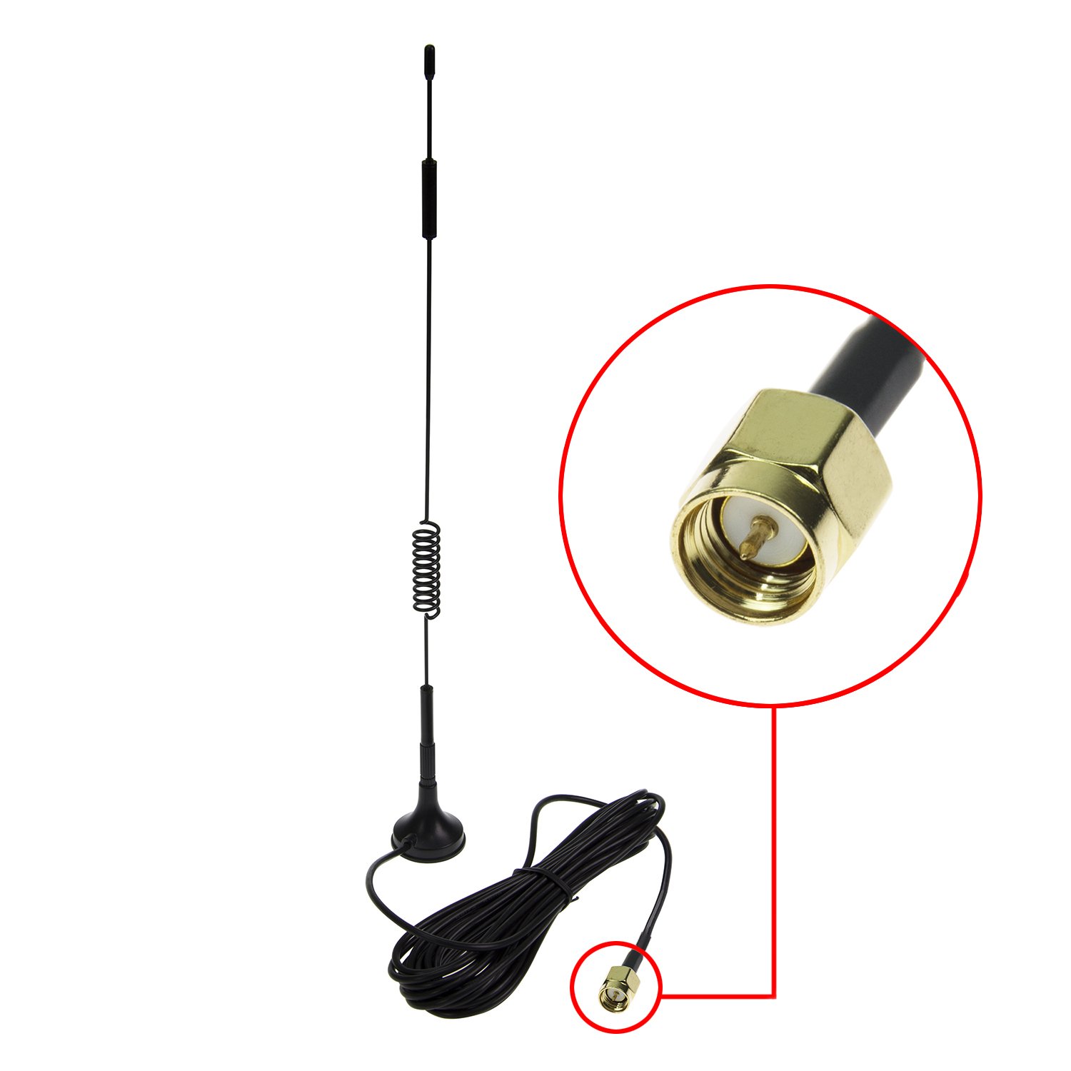 2.4GHz 3 dBi Wireless Male WIFI Antenna Network Booster WLAN RPSMA