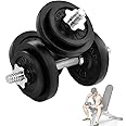 Yes4All Adjustable Dumbbell Set with Weight Plates/Connector - Exercise & Workout Equipment - Size Options 40lbs to 200lbs