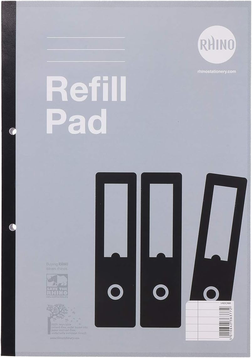 Varsity V4DCNM-6 A4 Narrow Ruled and Margin Refill Paper Pad, 400 page