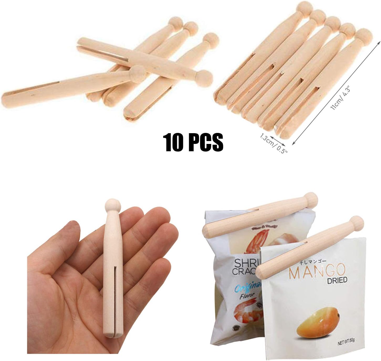 Woohome 71 PCS Wooden Peg Dolls Peg People, Wooden Peg Figures - Image 5